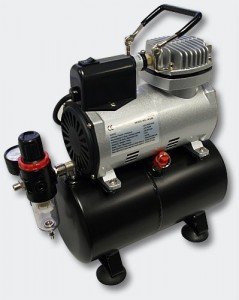 Airbrushkompressor mit Luftvorrattank